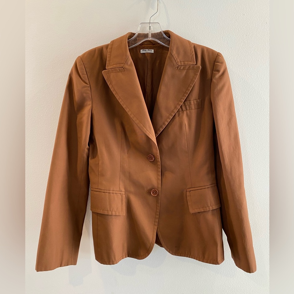 Miu Miu Vintage Tan Blazer Jacket